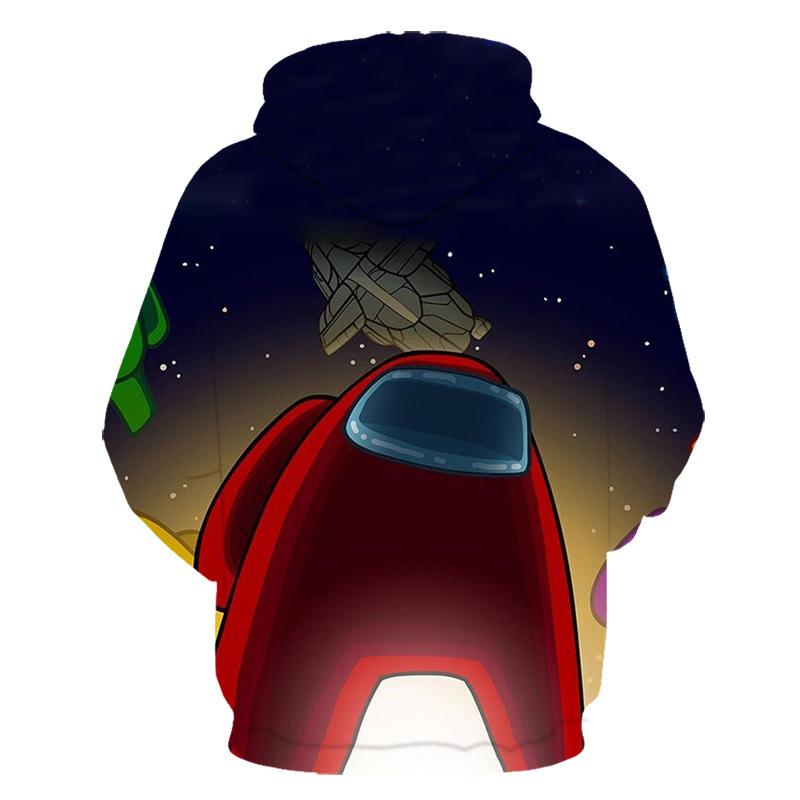 3D Printed Zipper Hoodie - Among Us Casual Pullover - Image 2