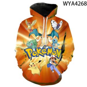 3D Printing Fashion Pokemon Hoodies - Cartoon Anime Sweatshirt Pullover