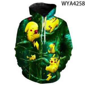 3D Printing Fashion Pokemon Hoodies - Cartoon Anime Sweatshirt Pullover