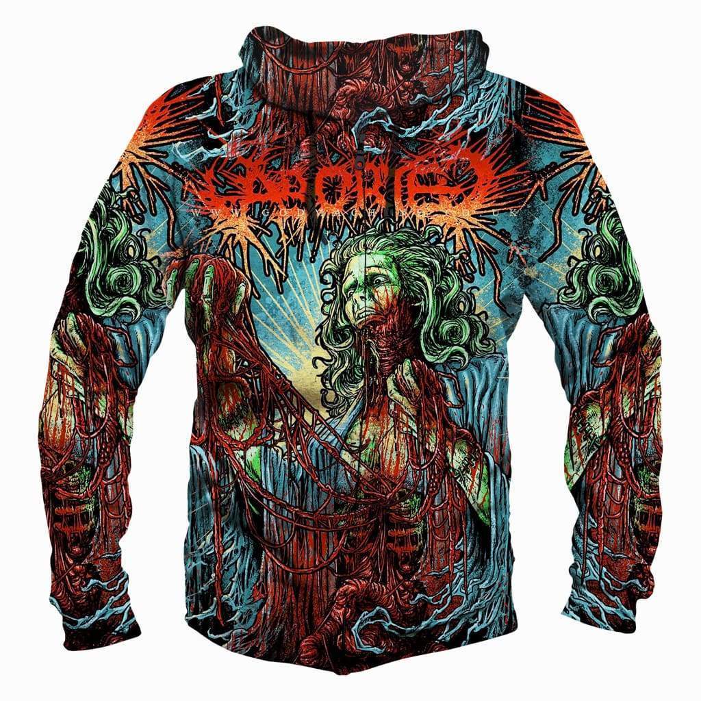 Aborted Hoodies - Pullover Red Hoodie - Image 2
