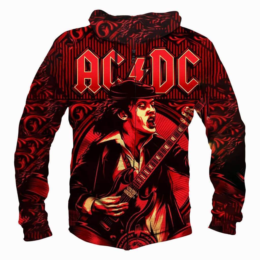 AC DC Hoodies - Pullover Red Hoodie - Image 2