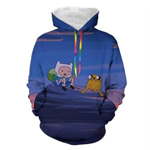 Adventure Time Hoodies - Finn and Jake Unisex 3D Pullover Hooded Sweatshirt