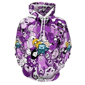 Adventure Time Hoodies - Finn and Jake Unisex 3D Pullover Hooded Sweatshirt