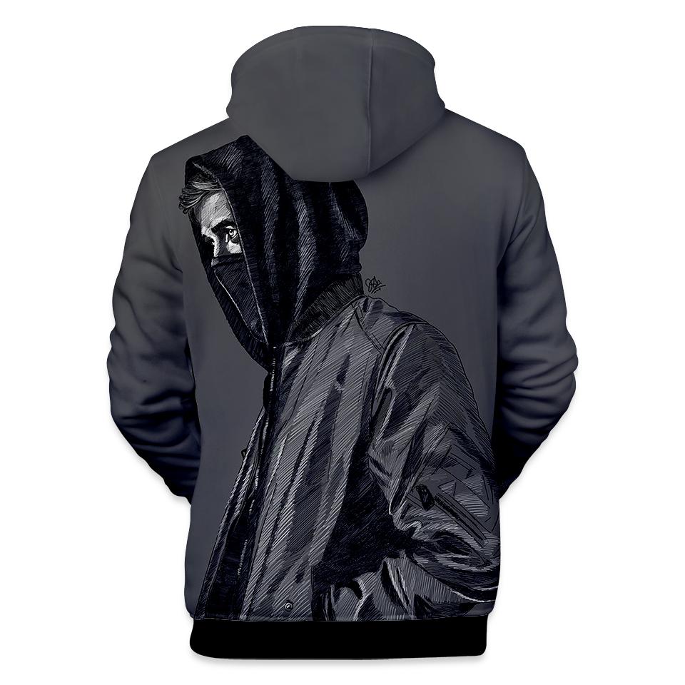 Alan Walker Sweatshirts - Mask Grey 3D Sweatshirt - Image 2