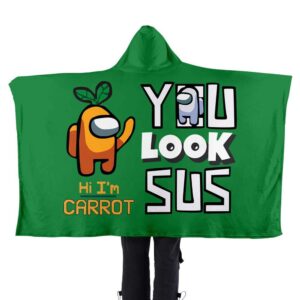 Among Us 3D Printed Flannel Hooded Blanket