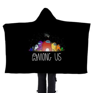 Among Us 3D Printed Flannel Hooded Blanket
