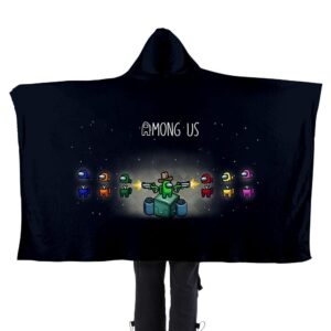 Among Us 3D Printed Flannel Hooded Blanket