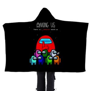 Among Us 3D Printed Flannel Hooded Blanket