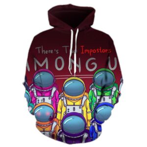 Among Us Casual Hoodie Sweatshirt - 3D Printed Zipper Pullover