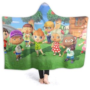 Animal Crossing Hooded Blanket - Wearable Plush Blanket Cozy Cape with Hood