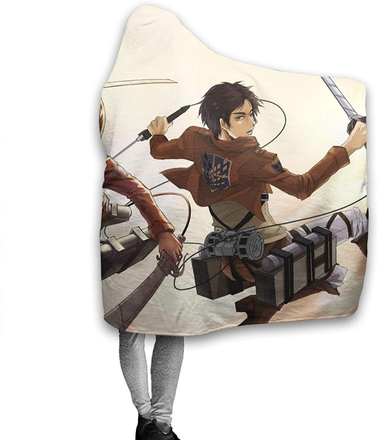 Anime Attack On Titan Throw Wearable Hooded Blanket - Image 5