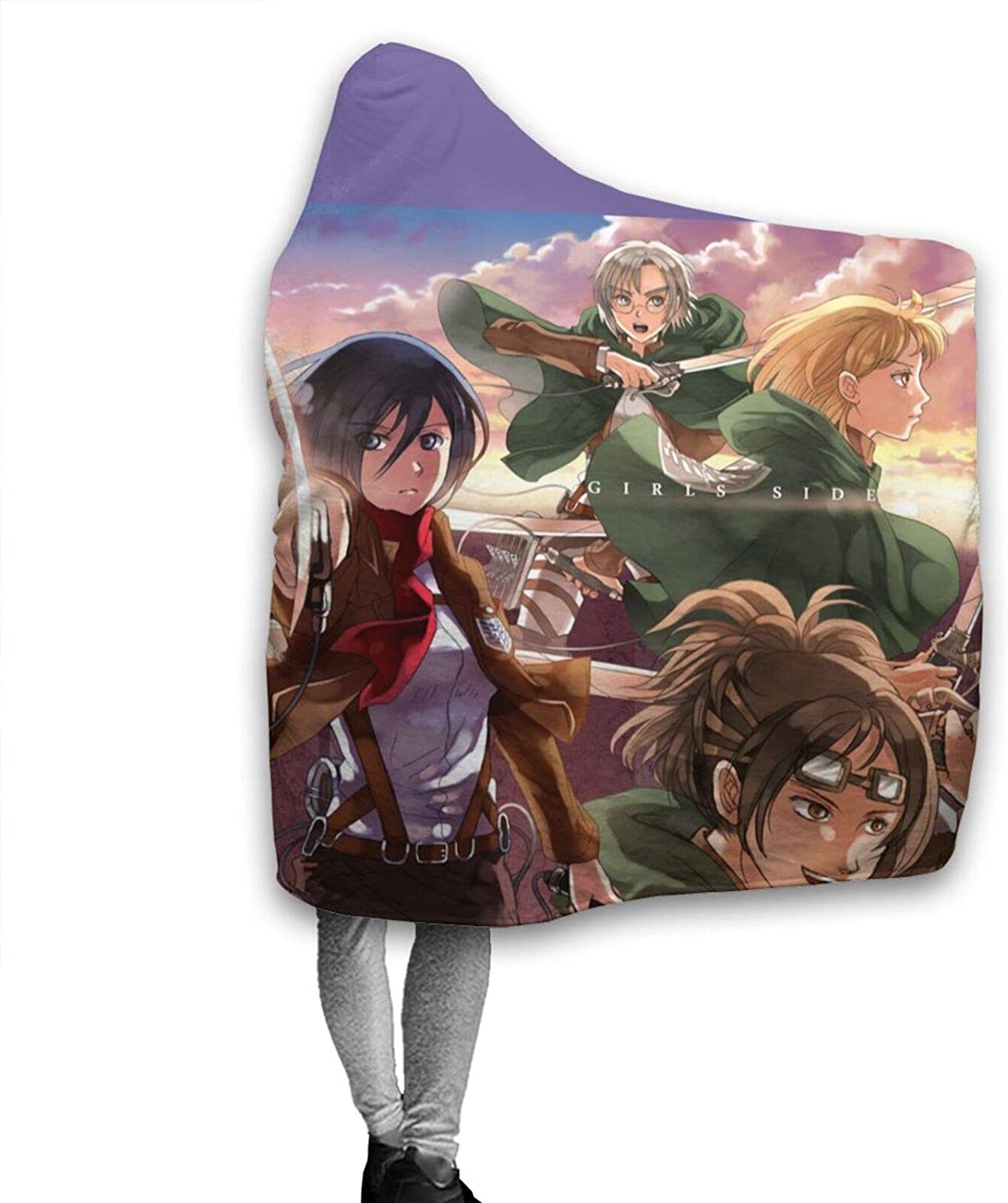 Anime Attack On Titan Throw Wearable Hooded Blanket - Image 2