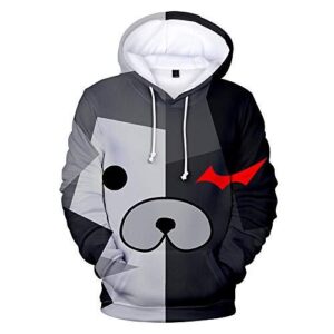 Anime Danganronpa Hoodies - Unisex Monokuma Black&White 3D Pullover Hoodie