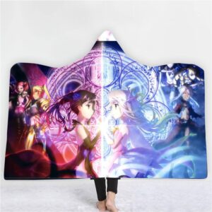 Anime Fate Stay Night 3D Printing Fleece Hooded Blanket