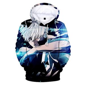 Anime Gintama Hoodies - 3D Long Sleeve Hooded Pullover Sweatshirt with Pockets
