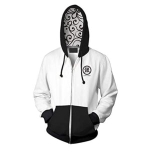 Anime Gintama Jacket - 3D Print Zip Up Hoodie with Front Pocket