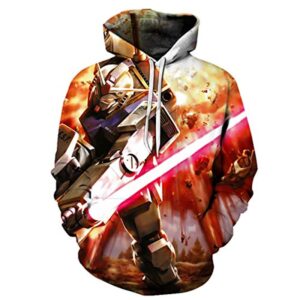 Anime Gundam Hoodie - 3D Print Pullover Hoodie
