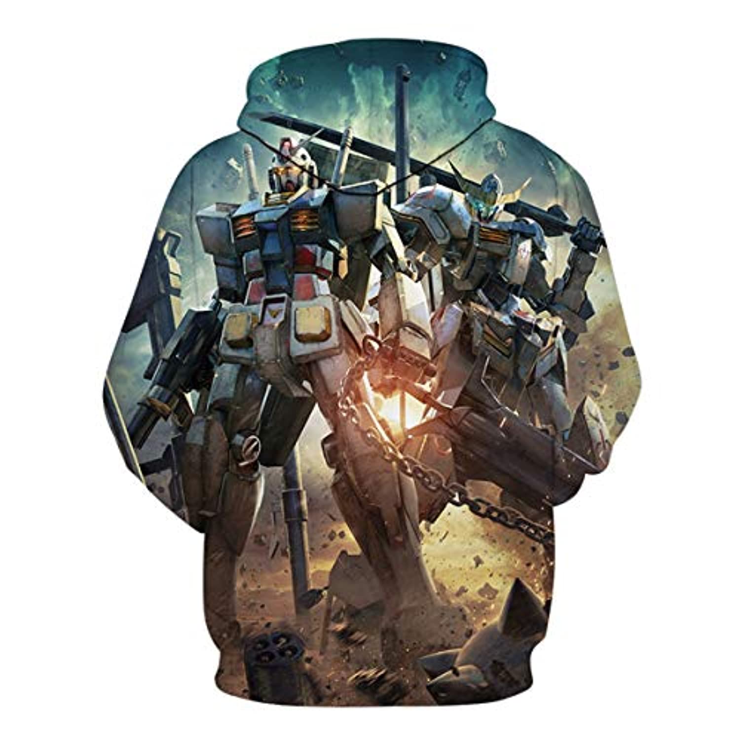 Anime Gundam Hoodie - 3D Print Pullover Hoodie - Image 2