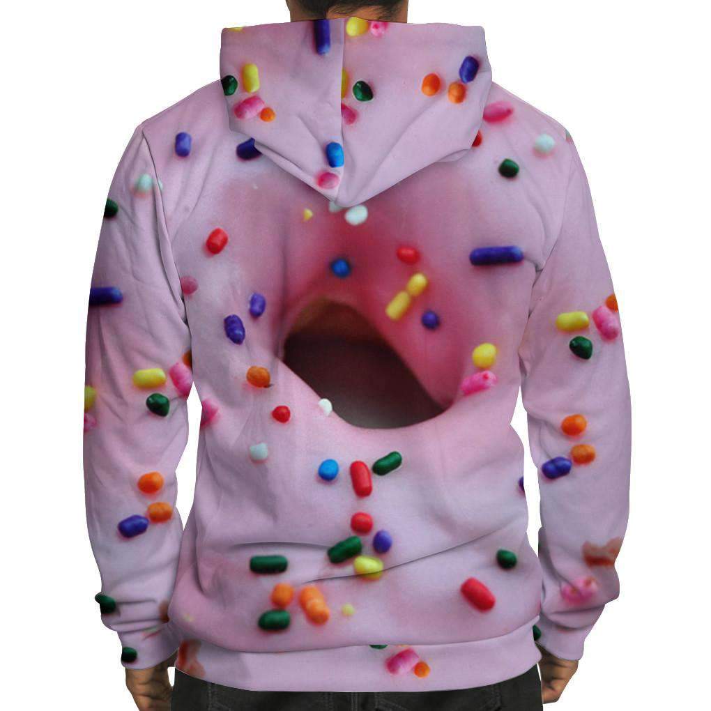 Pink Donut Hole 3D Printed Hoodie - Image 3