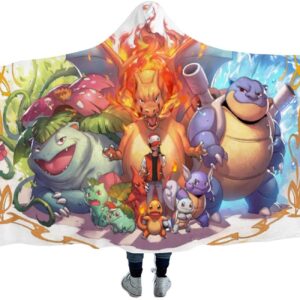 Anime Pokemon Blankets - Hooded Blankets