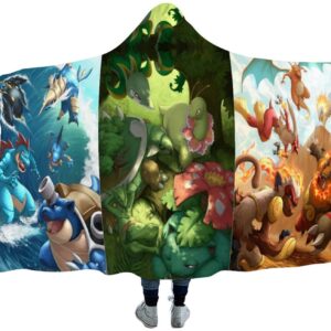 Anime Pokemon Hooded Blanket