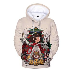 Anime Spirited Away Hoodies - Unisex 3D Hooded Pullover Sweatshirt