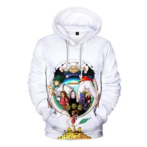Anime Spirited Away Hoodies - Unisex 3D Hooded Pullover Sweatshirt