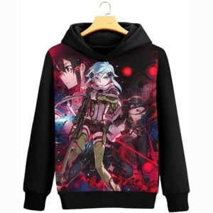 Anime Sword Art Online SAO Cosplay Jacket Sweatshirt Fleeces Costume Hoodie