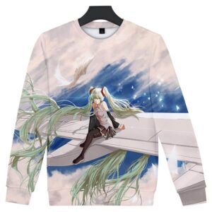 Anime Vocaloid 3D Printed Hatsune Miku Sweatshirt Pullover