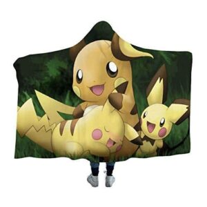 Anime Winter Wearable Blankets - Pokemon Collection Hooded Blankets