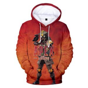 Apex Legends Hoodies - Apex Legends Game Series Bloodhound Soldier Red 3D Hoodie
