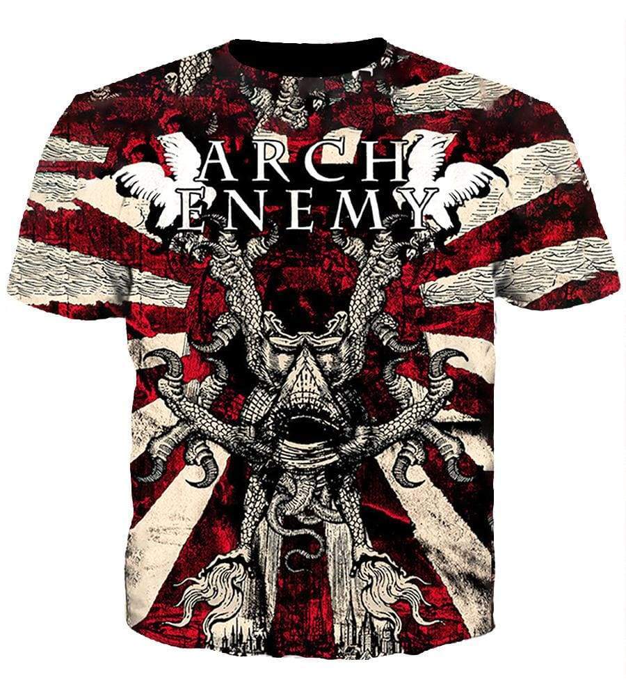 Arch Enemy Hoodies - Pullover Red Hoodie - Image 4