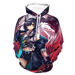 Arknights Hoodies - 3D Print Hooded Pullover Sweatshirt