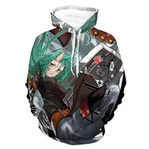 Arknights Hoodies - 3D Print Hooded Pullover Sweatshirt