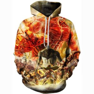 Attack on Titan 3D Print Pullover Hoodie Sweatshirt with Pocket