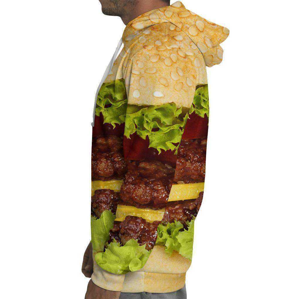 Burger 3D Printed Hoodie - Image 3
