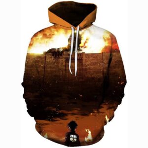 Attack on Titan Hoodie 3D Print Manga Anime Pullover Hoodie Sweatshirt with Front Pocket