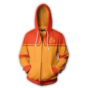 Avatar: The Last Airbender Aang Hoodies - Zip Up Orange Hoodie