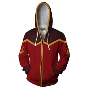Avatar: The Last Airbender Fire Nation Hoodies - Zip Up Coffee Hoodie