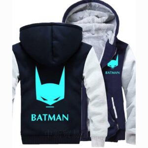 BATMAN Jackets - Solid Color BATMAN Series BATMAN Movie Sign Super Cool Fleece Jacket