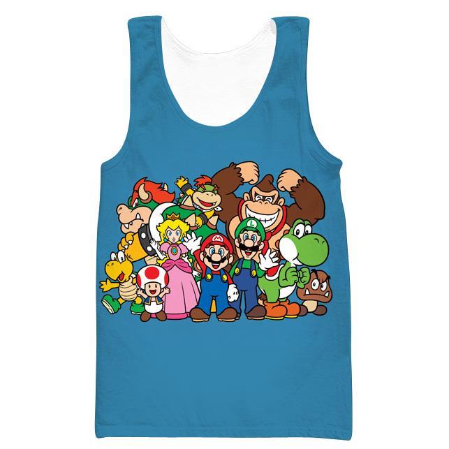 Blue Nintendo Character Hoodies - Video Game Pullover Hoodie - Image 3