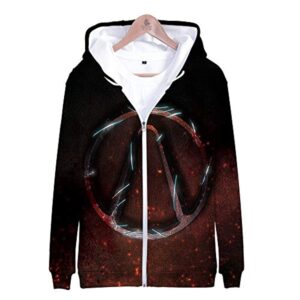 Borderlands 3 Hoodie - Unisex 3D Zipper Hooded Sweatshirts