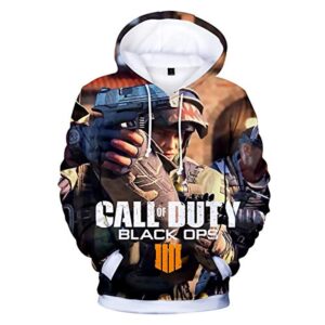 Call of Duty Hoodies - Black Ops 4 3D Full Print Long Sleeve Call of Duty Hooded Drawstring Sweaters