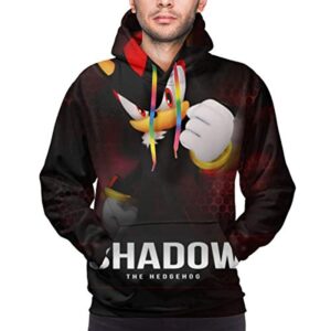 Cartoon Games Sonic Hoodie - Shadow the Hedgehog Black 3D Print Pullover Hooded Sweatshirt
