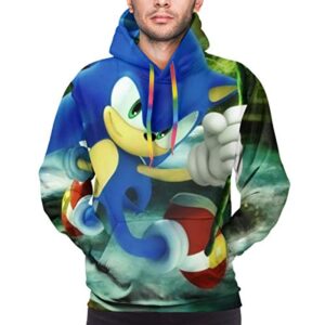 Cartoon Games Sonic Hoodie - Sonic the Hedgehog 3D Print Pullover Hooded Sweatshirt
