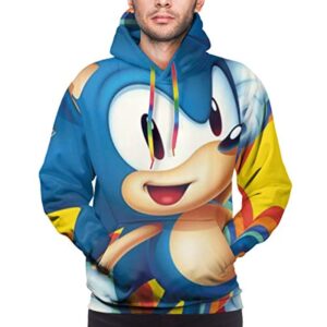 Cartoon Games Sonic Hoodie - Sonic the Hedgehog 3D Print Pullover Hooded Sweatshirt