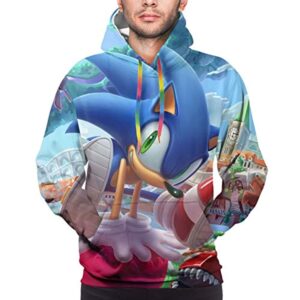 Cartoon Games Sonic Mania Hoodie - 3D Print Unisex Pullover Hoodie Blue