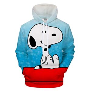 Cartoon Snoopy Hoodies - Teens 3D Long Sleeves Pullover Sweatshirt