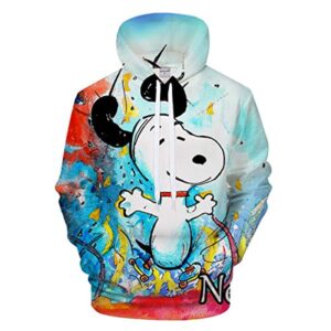Cartoon Snoopy Hoodies - Teens 3D Long Sleeves Pullover Sweatshirt
