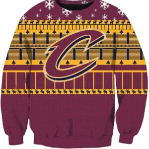 Christmas Cleveland Cavaliers Sweatshirts - Red Sweatshirt